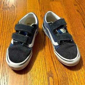 Vans blue and white size 12 1/2 little boy worn shown in pictures
